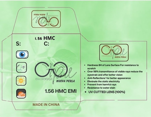 Cristal HMC Vision Sencia Anti Reflejo 1.56